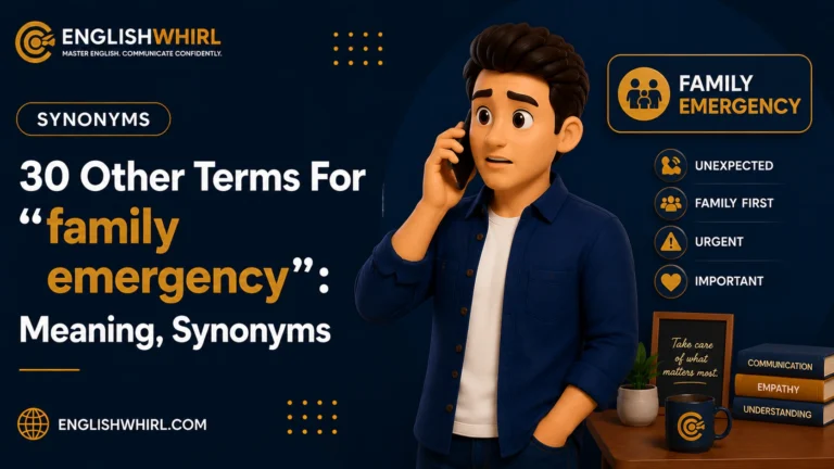 30 Other Ways to Say “Family Emergency” (With Examples)